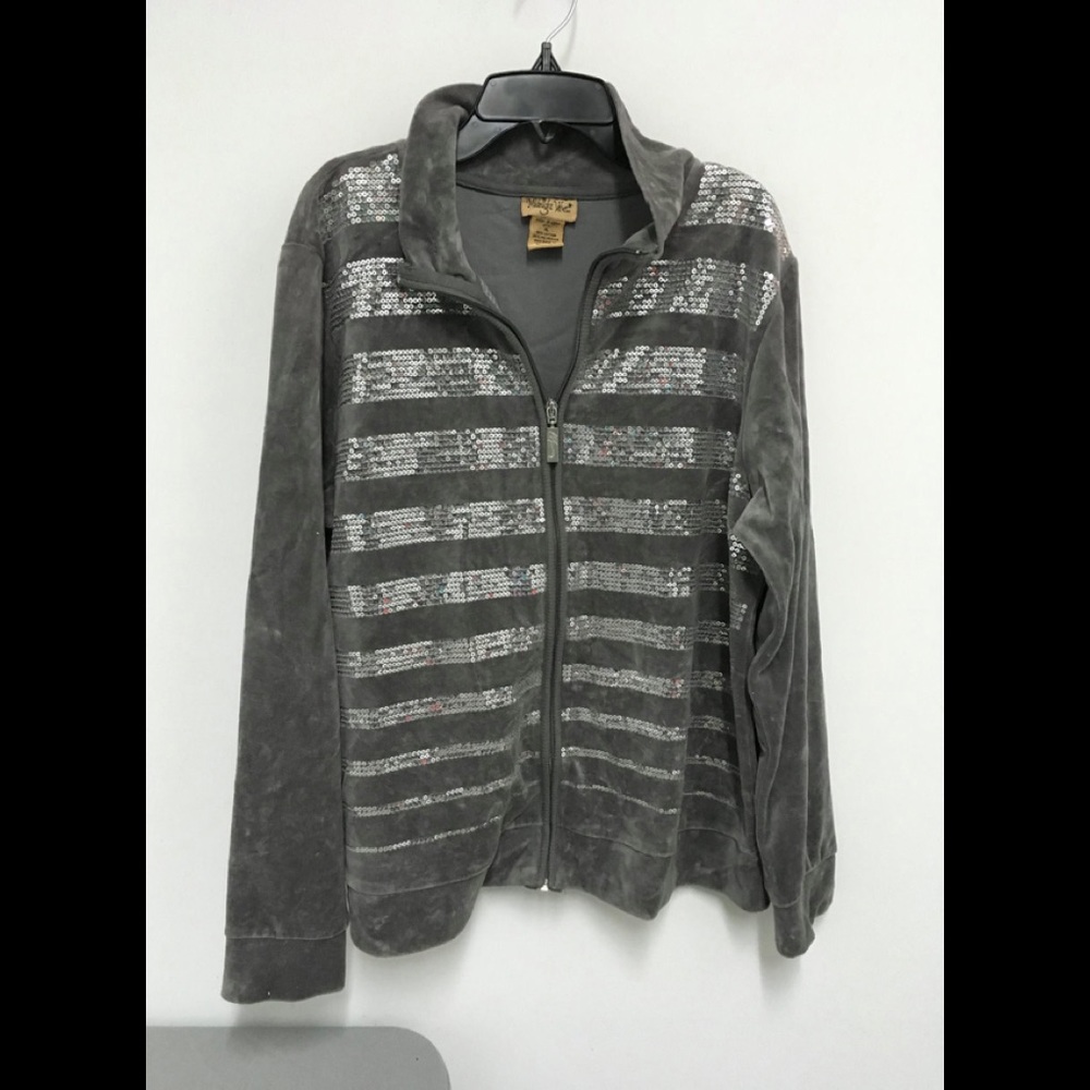 Midnight Velvet Sequined Velour Jacket